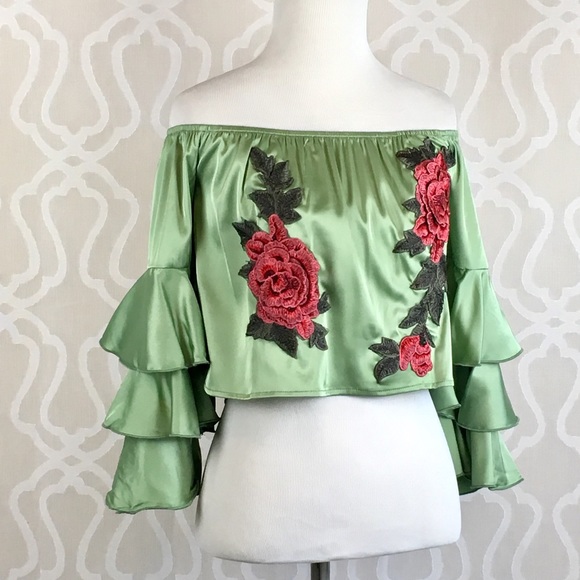 *CLEARANCE* Red Roses Garden Lolita Ruffle Top - Picture 2 of 8